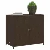  barna polyrattan kerti tárolószekrény 83x45x76 cm