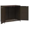  barna polyrattan kerti tárolószekrény 83x45x76 cm
