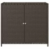  barna polyrattan kerti tárolószekrény 83x45x76 cm
