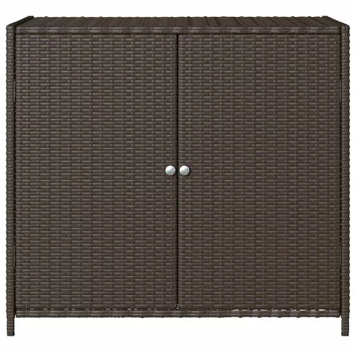  barna polyrattan kerti tárolószekrény 83x45x76 cm