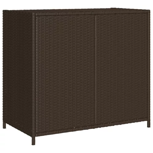  barna polyrattan kerti tárolószekrény 83x45x76 cm
