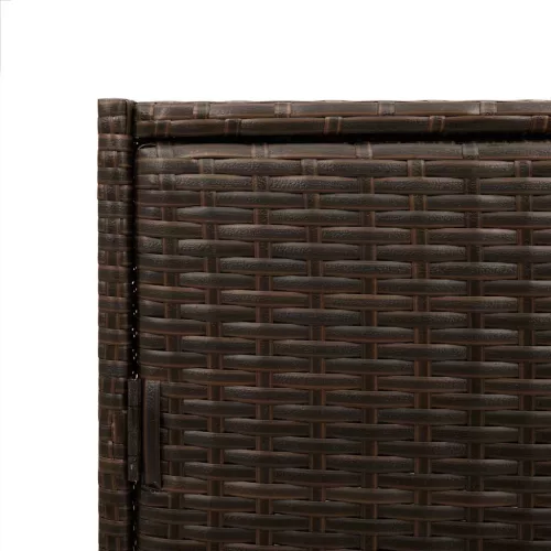  barna polyrattan kerti tárolószekrény 83x45x76 cm