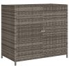  szürke polyrattan kerti tárolószekrény 83x45x76 cm