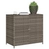  szürke polyrattan kerti tárolószekrény 83x45x76 cm