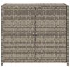  szürke polyrattan kerti tárolószekrény 83x45x76 cm