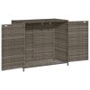  szürke polyrattan kerti tárolószekrény 83x45x76 cm