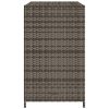  szürke polyrattan kerti tárolószekrény 83x45x76 cm