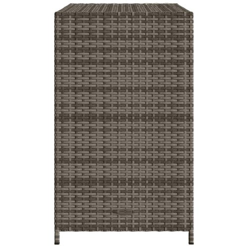  szürke polyrattan kerti tárolószekrény 83x45x76 cm
