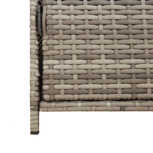  szürke polyrattan kerti tárolószekrény 83x45x76 cm