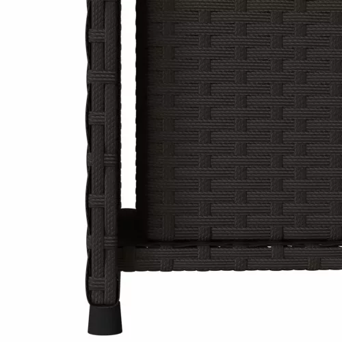  fekete polyrattan kerti tárolószekrény 50 x 55 x 115 cm
