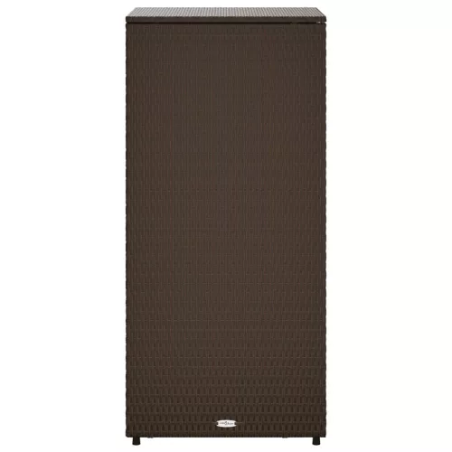  barna polyrattan kerti tárolószekrény 50 x 55 x 115 cm