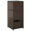  barna polyrattan kerti tárolószekrény 50 x 55 x 115 cm
