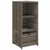  szürke polyrattan kerti tárolószekrény 50 x 55 x 115 cm