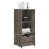  szürke polyrattan kerti tárolószekrény 50 x 55 x 115 cm
