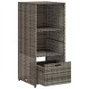  szürke polyrattan kerti tárolószekrény 50 x 55 x 115 cm