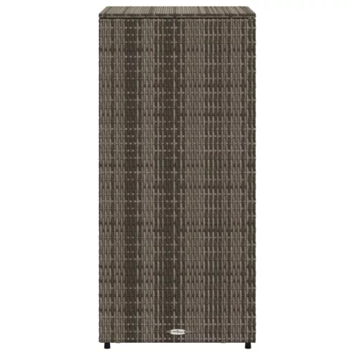  szürke polyrattan kerti tárolószekrény 50 x 55 x 115 cm