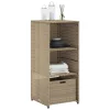  bézs polyrattan kerti tárolószekrény 50 x 55 x 115 cm