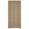  bézs polyrattan kerti tárolószekrény 50 x 55 x 115 cm