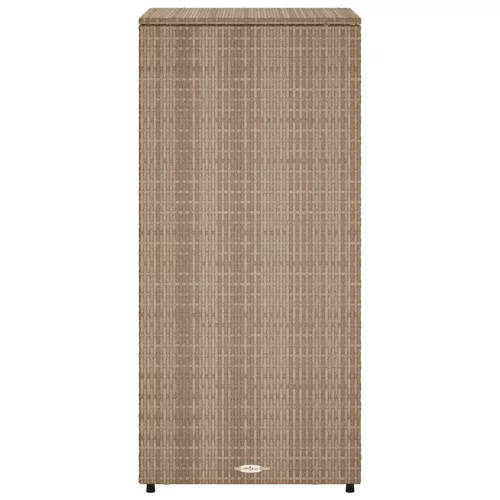  bézs polyrattan kerti tárolószekrény 50 x 55 x 115 cm