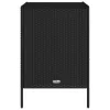  fekete polyrattan kerti tárolószekrény 55 x 59 x 80 cm