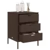  barna polyrattan kerti tárolószekrény 55 x 59 x 80 cm