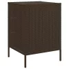  barna polyrattan kerti tárolószekrény 55 x 59 x 80 cm