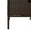  barna polyrattan kerti tárolószekrény 55 x 59 x 80 cm