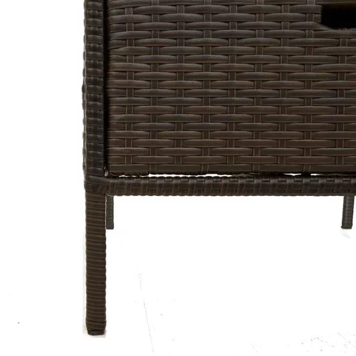  barna polyrattan kerti tárolószekrény 55 x 59 x 80 cm