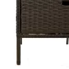  barna polyrattan kerti tárolószekrény 55 x 59 x 80 cm