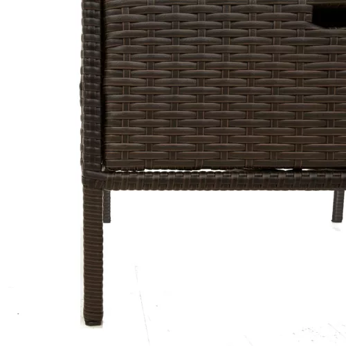  barna polyrattan kerti tárolószekrény 55 x 59 x 80 cm