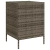  szürke polyrattan kerti tárolószekrény 55 x 59 x 80 cm