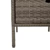  szürke polyrattan kerti tárolószekrény 55 x 59 x 80 cm
