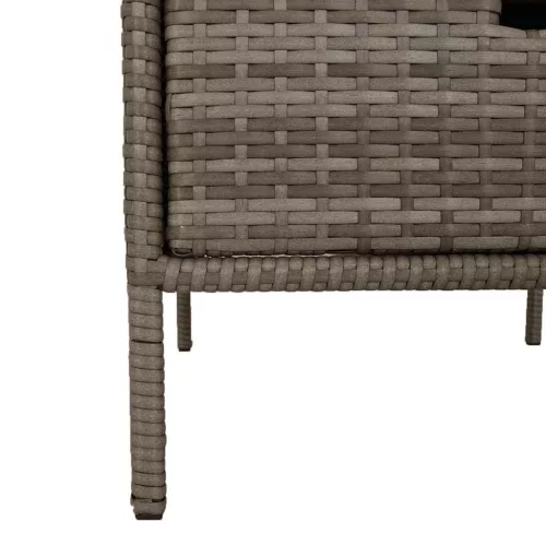  szürke polyrattan kerti tárolószekrény 55 x 59 x 80 cm
