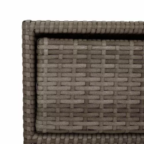  szürke polyrattan kerti tárolószekrény 55 x 59 x 80 cm
