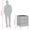  szürke polyrattan kerti tárolószekrény 55 x 59 x 80 cm