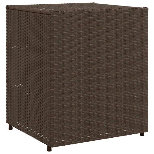  barna polyrattan kerti tárolószekrény 55 x 59 x 69 cm