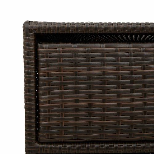  barna polyrattan kerti tárolószekrény 55 x 59 x 69 cm