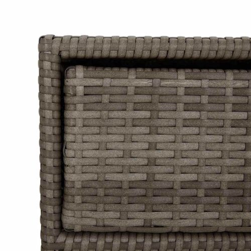  szürke polyrattan kerti tárolószekrény 55 x 59 x 69 cm