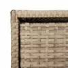  bézs polyrattan kerti tárolószekrény 55 x 59 x 69 cm