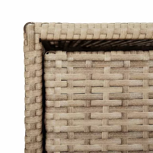  bézs polyrattan kerti tárolószekrény 55 x 59 x 69 cm