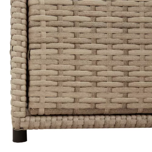  bézs polyrattan kerti tárolószekrény 55 x 59 x 69 cm