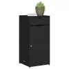  fekete polyrattan kerti tárolószekrény 55 x 55 x 111 cm