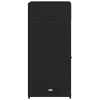  fekete polyrattan kerti tárolószekrény 55 x 55 x 111 cm