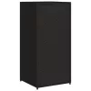  fekete polyrattan kerti tárolószekrény 55 x 55 x 111 cm