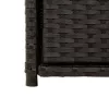  fekete polyrattan kerti tárolószekrény 55 x 55 x 111 cm