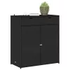  fekete polyrattan kerti tárolószekrény 105 x 55 x 113 cm