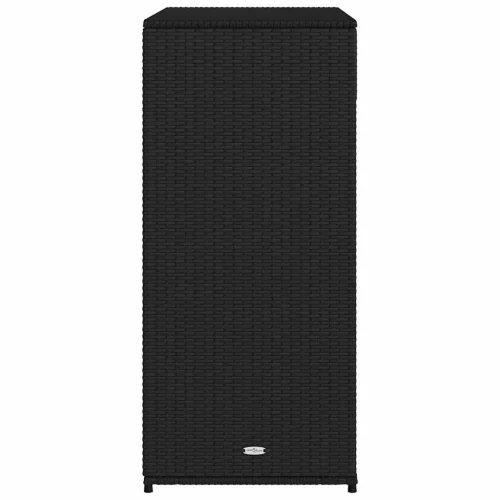  fekete polyrattan kerti tárolószekrény 105 x 55 x 113 cm