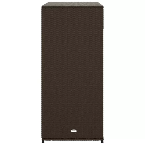  barna polyrattan kerti tárolószekrény 105 x 55 x 113 cm