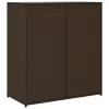  barna polyrattan kerti tárolószekrény 105 x 55 x 113 cm
