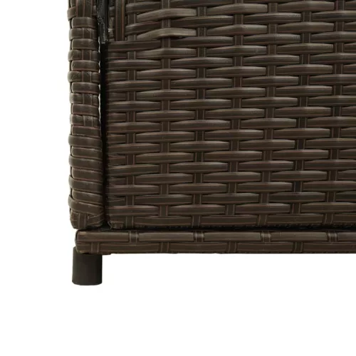  barna polyrattan kerti tárolószekrény 105 x 55 x 113 cm